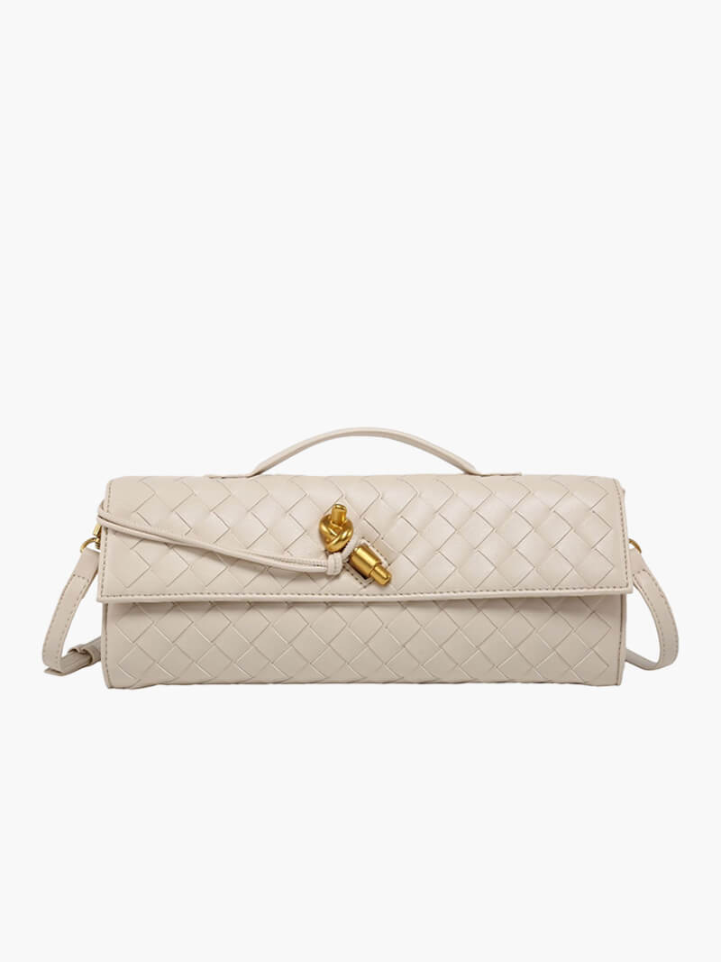 Sac à main femme | Modèle tressé avec rabat et fermeture sur le devant 3