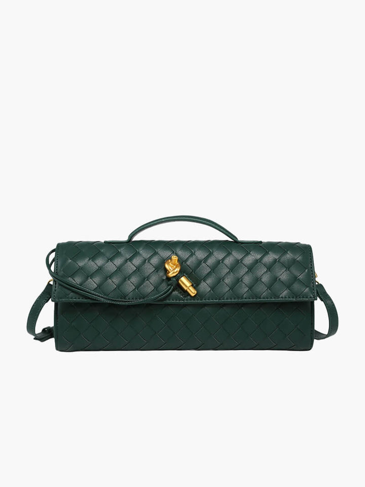 Sac à main femme | Modèle tressé avec rabat et fermeture sur le devant 4