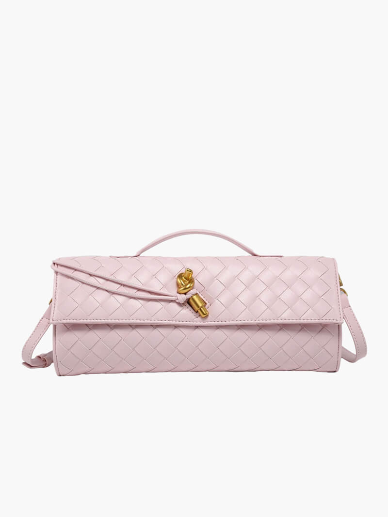 Sac à main femme | Modèle tressé avec rabat et fermeture sur le devant 5