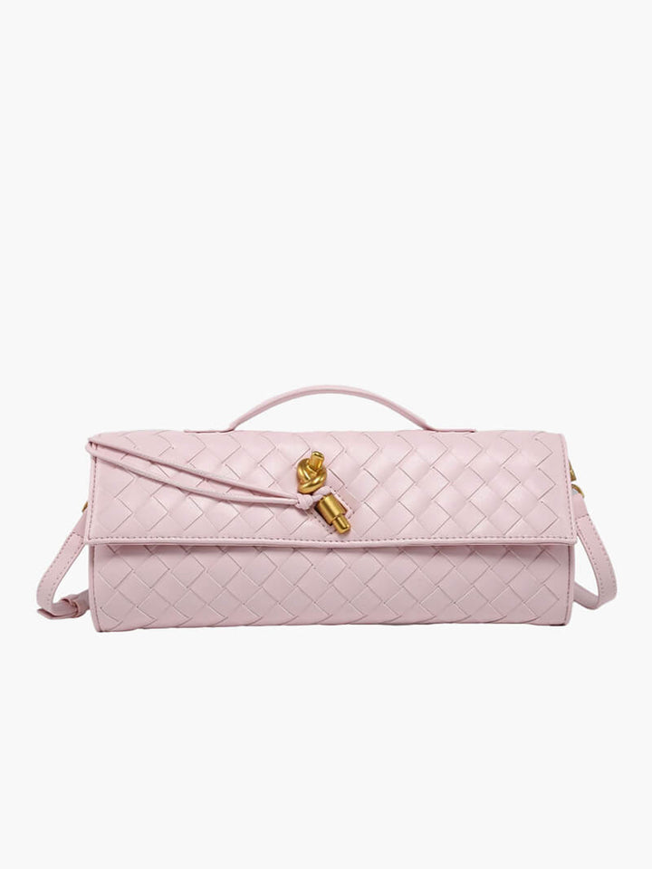 Sac à main femme | Modèle tressé avec rabat et fermeture sur le devant 5
