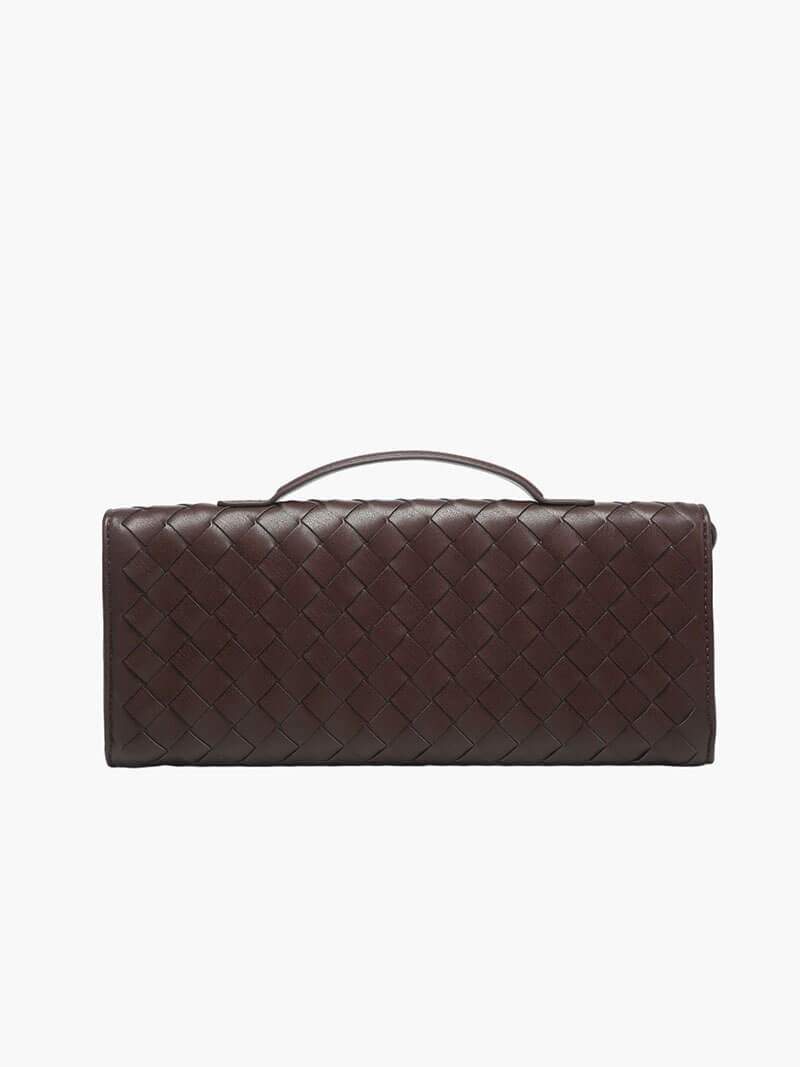 Sac à main femme | Modèle tressé avec rabat et fermeture sur le devant 6