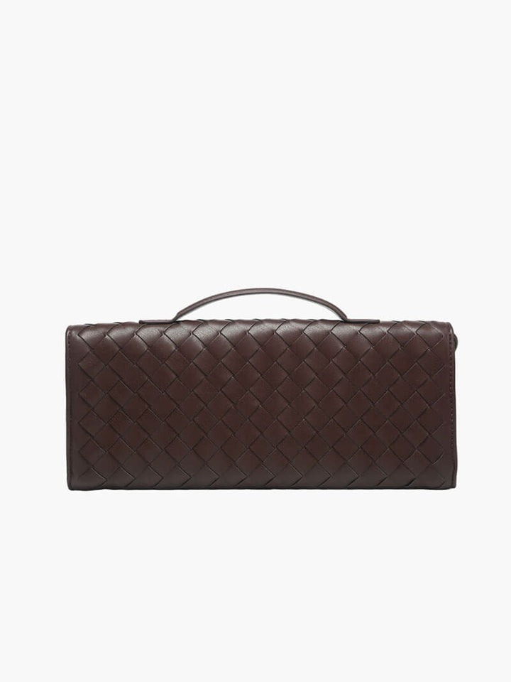 Sac à main femme | Modèle tressé avec rabat et fermeture sur le devant 6