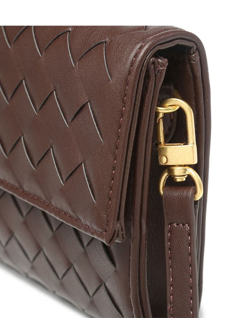 Sac à main femme | Modèle tressé avec rabat et fermeture sur le devant 7