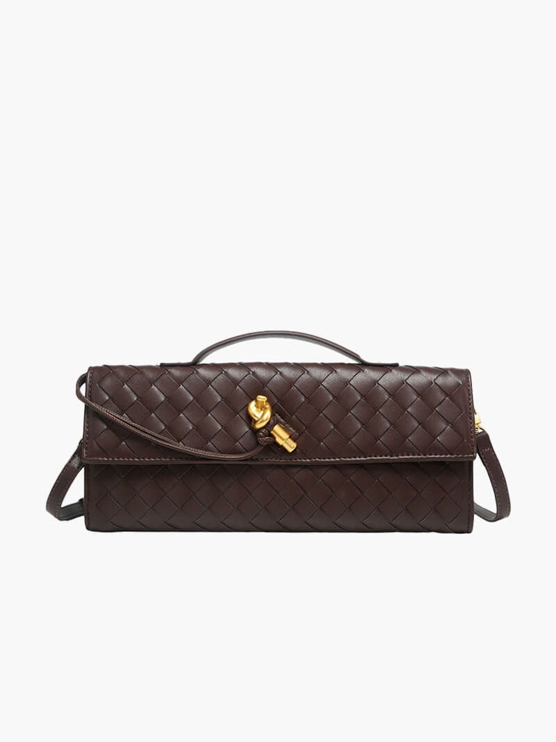 Sac à main femme | Structure tissée avec rabat et fermoir pivotant 2