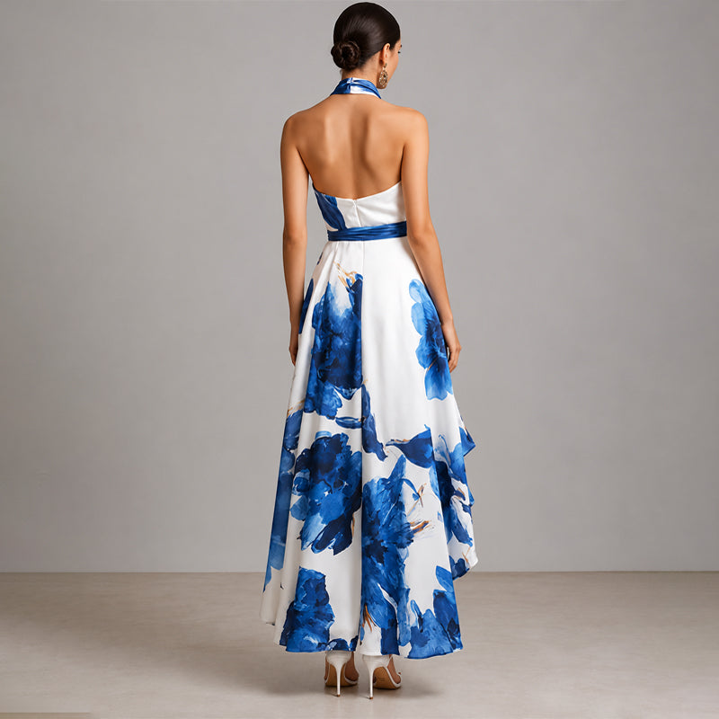 Scarlett - Robe longue dos nu à fleurs pour femme 2