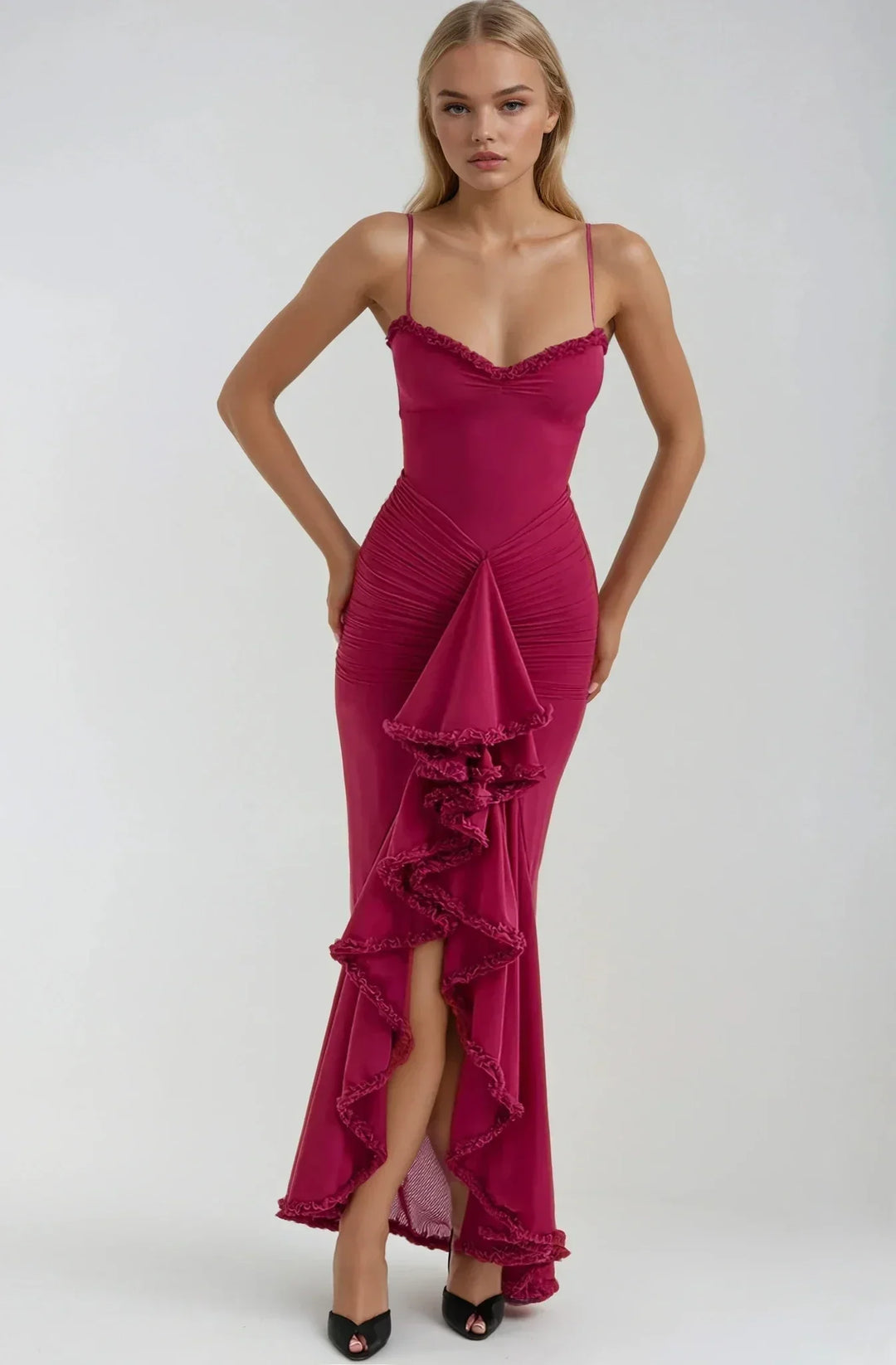 Clarissa™ | Robe Maxi en Maille Jaune