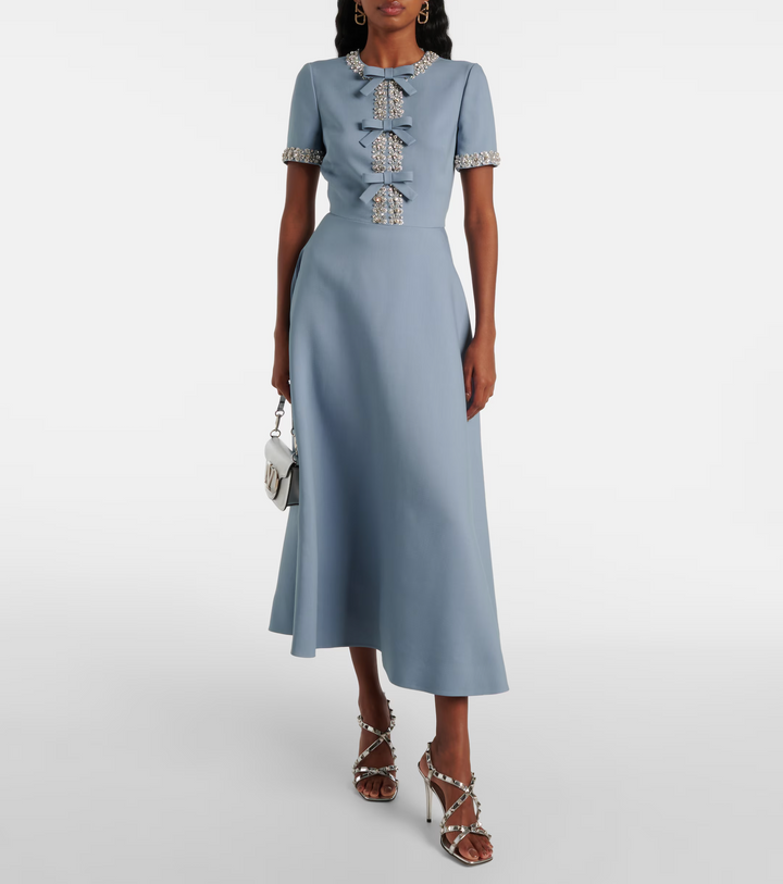 Raffaella™ | Robe Évasée avec Nœuds et Perles