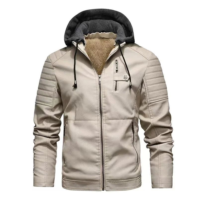 Enzo™ | Veste biker avec capuche amovible