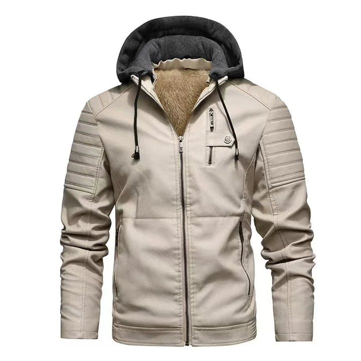 Enzo™ | Veste biker avec capuche amovible