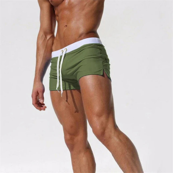 Short de bain homme avec taille ajustable à cordon
