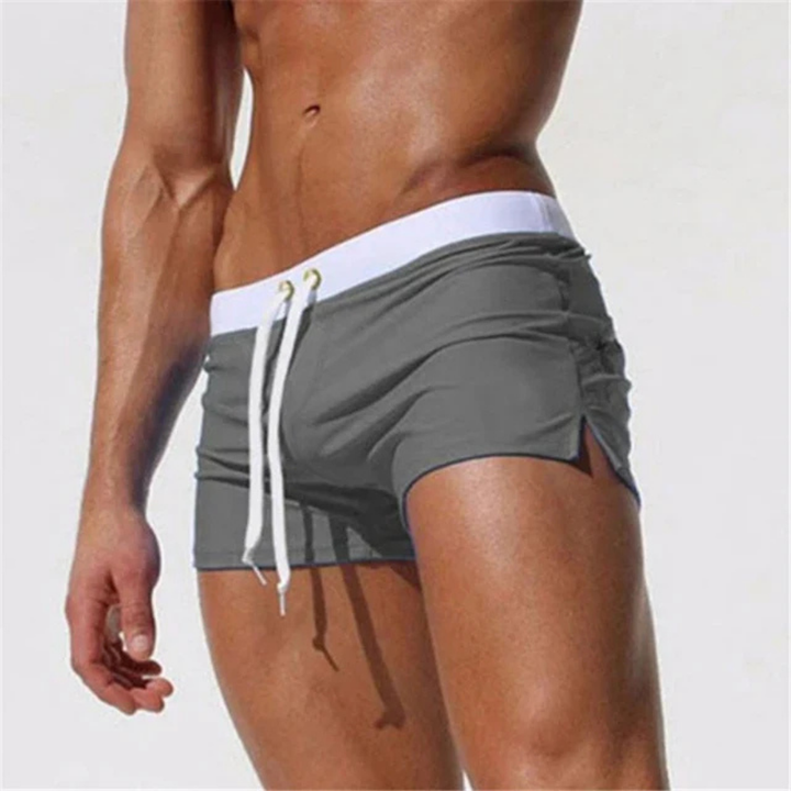 Short de bain homme avec taille ajustable à cordon