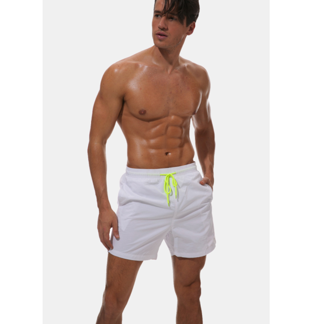 Short de bain homme taille mi-haute, coupe ample | Cordon de serrage 5
