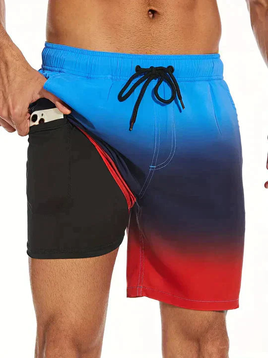Short de bain imprimé à cordon de serrage pour homme | 3