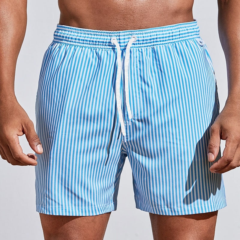 Short de bain rayé à cordon pour homme | Été 1