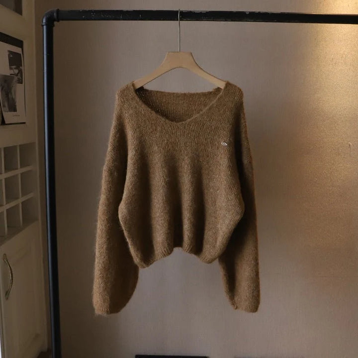 Solea Pull Femme | Col V, Maille Douce, Coupe Carrée 0