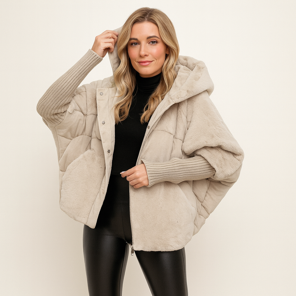 Manteau pour femme | Veste d’hiver en fausse fourrure avec coupe ample