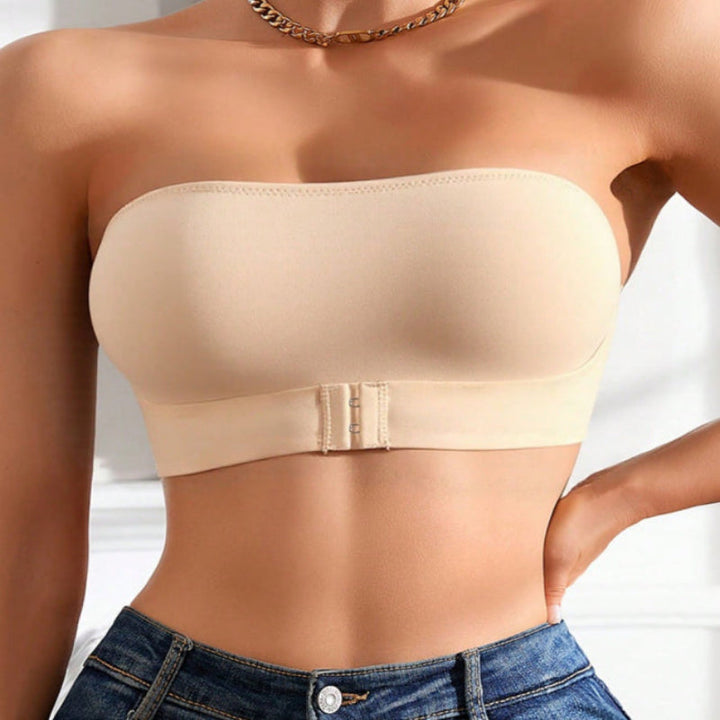 Soutien-gorge bandeau gainant sans bretelles avec fermeture sécurisée 1