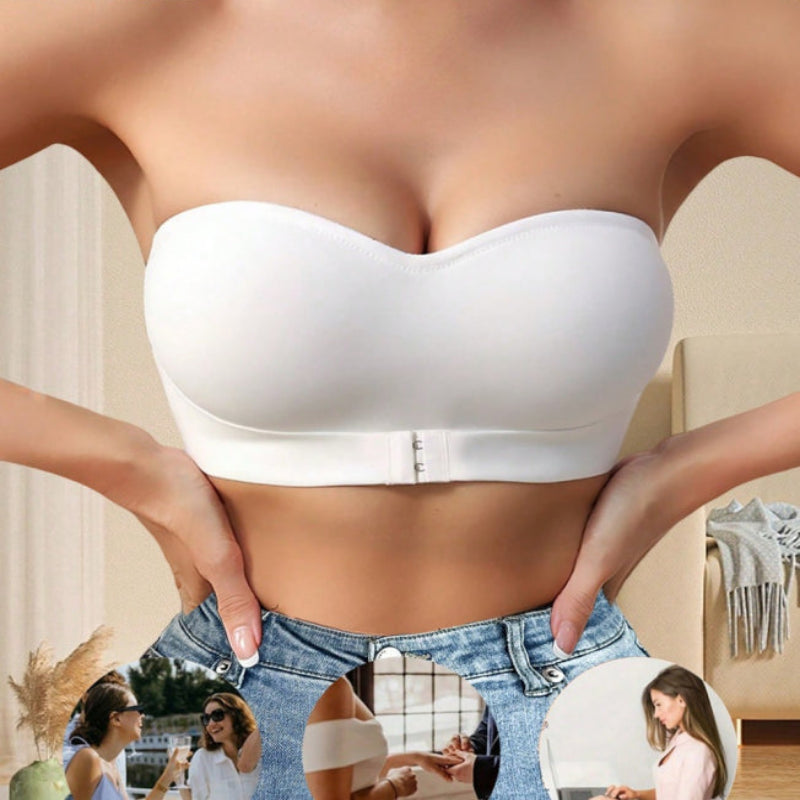 Soutien-gorge bandeau gainant sans bretelles avec fermeture sécurisée 2