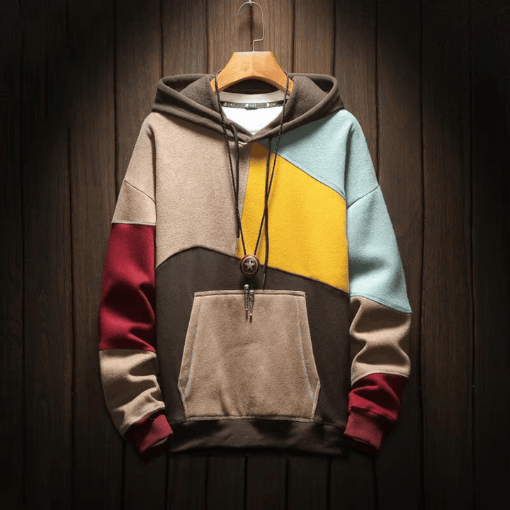 Sweat-shirt homme | Coupe ample, ourlet droit, capuche à enfiler 0