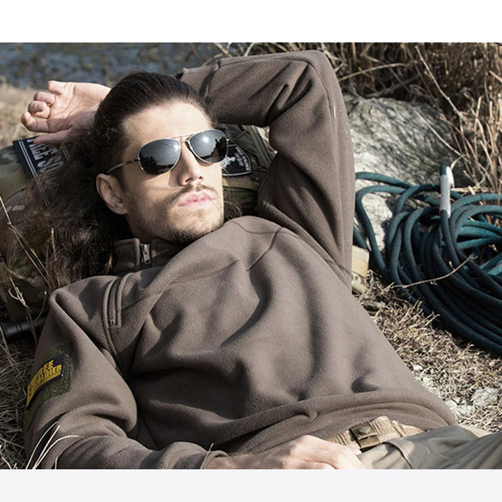 Sweat-shirt polaire pour homme | Vêtements d'extérieur coupe-vent 7