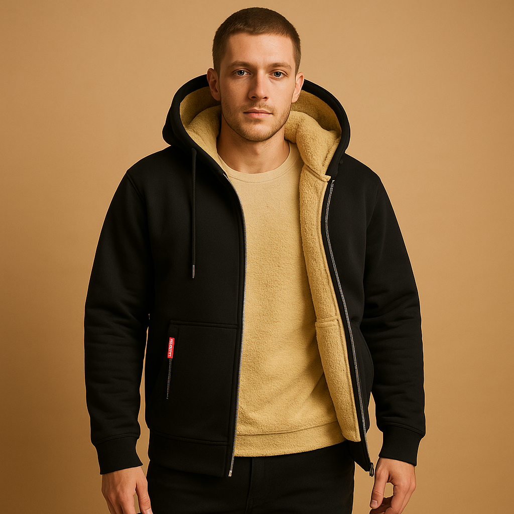 Sweat pour hommes | Sweat à capuche zippé avec poches avant