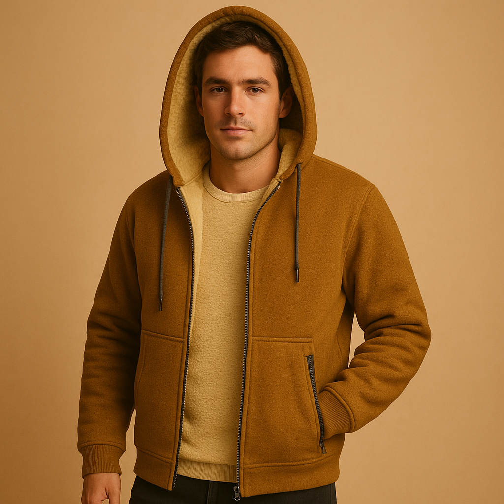 Sweat pour hommes | Sweat à capuche zippé avec poches avant