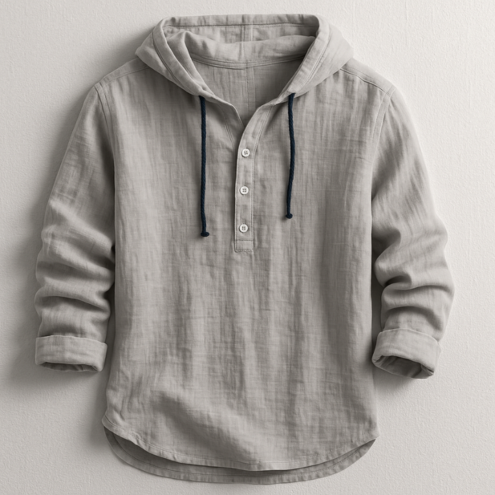 Sweat à capuche confectionné dans un mélange léger de coton et de lin. 2