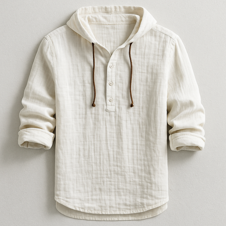 Sweat à capuche confectionné dans un mélange léger de coton et de lin. 3