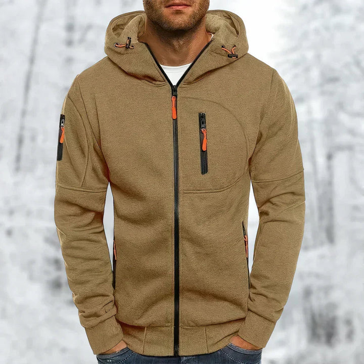 Sweat à capuche homme | Fermeture éclair intégrale avec capuche et poches 0
