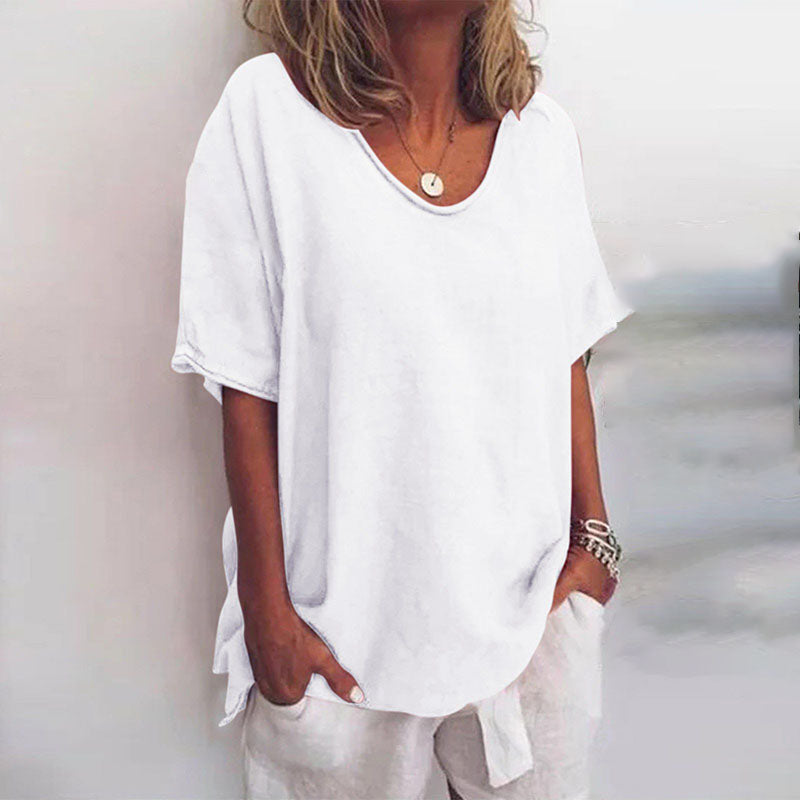 T-shirt à manches courtes ample et décontracté pour femme 2