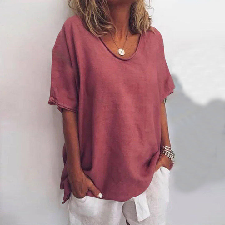 T-shirt à manches courtes ample et décontracté pour femme 3