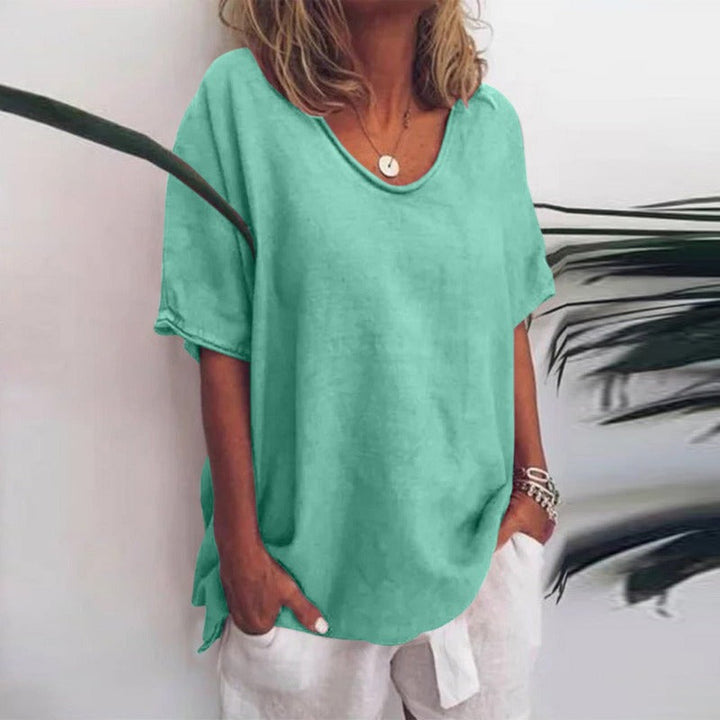 T-shirt à manches courtes ample et décontracté pour femme 5