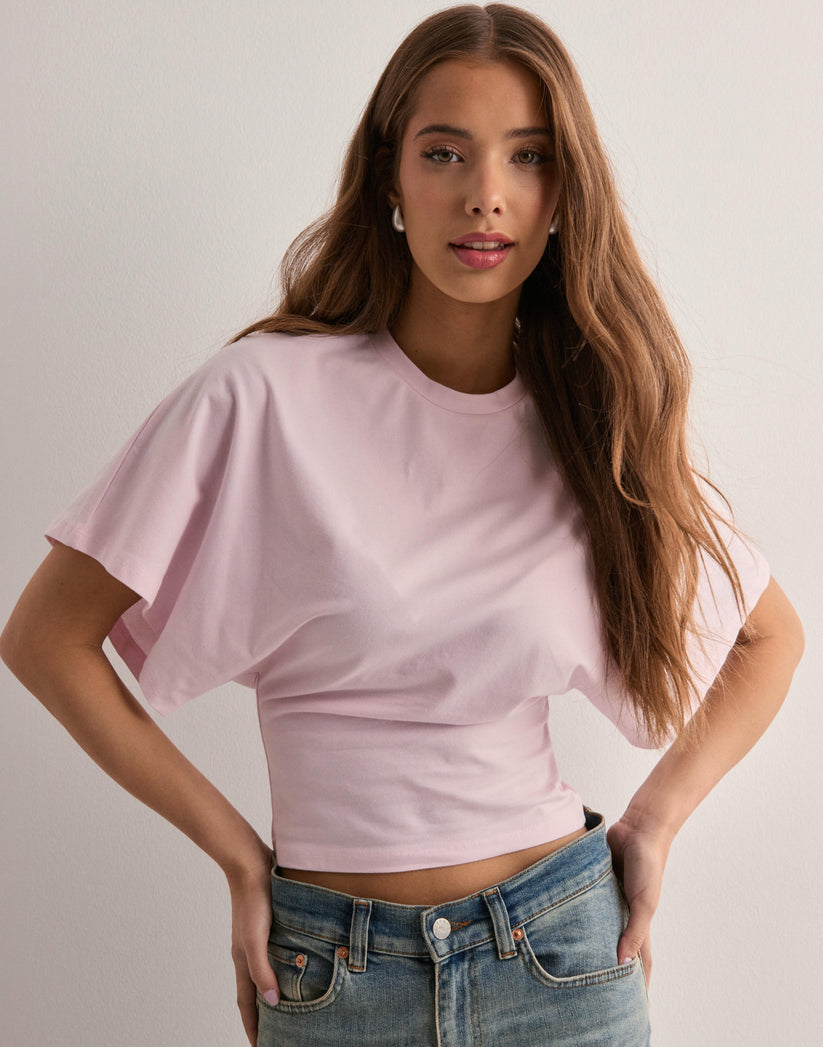 T-shirt femme | Manches larges, taille cintrée, style décontracté 2