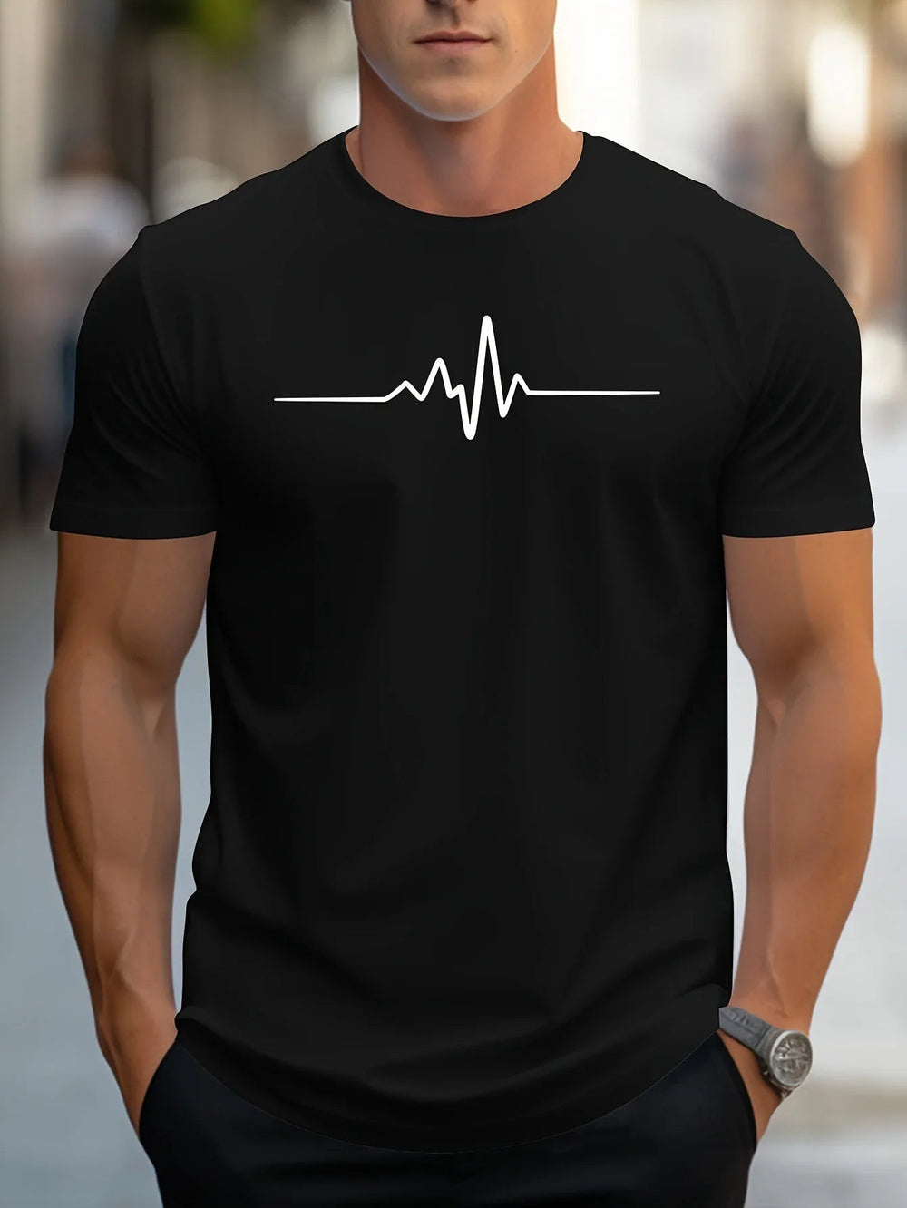 T-shirt homme | Coupe ajustée, manches courtes 1