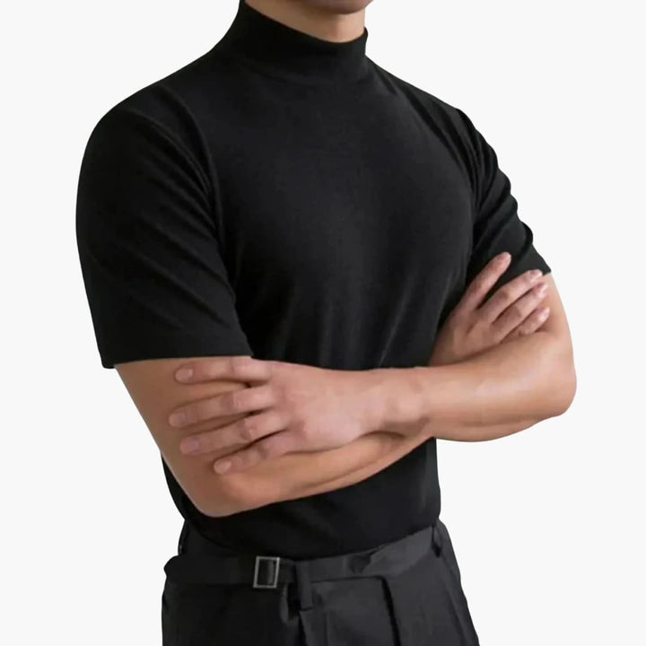 T-shirt pour homme à col montant et manches courtes 2