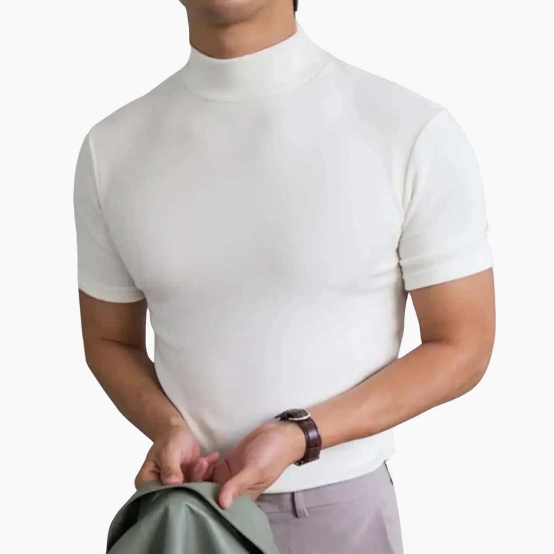 T-shirt pour homme à col montant et manches courtes 3