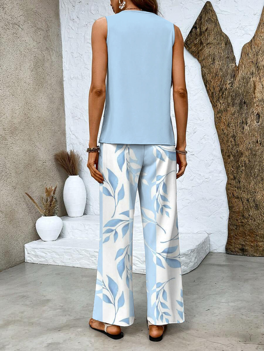 Tenue d'été pour femme : Top double épaisseur et pantalon palazzo | Tellaro 8