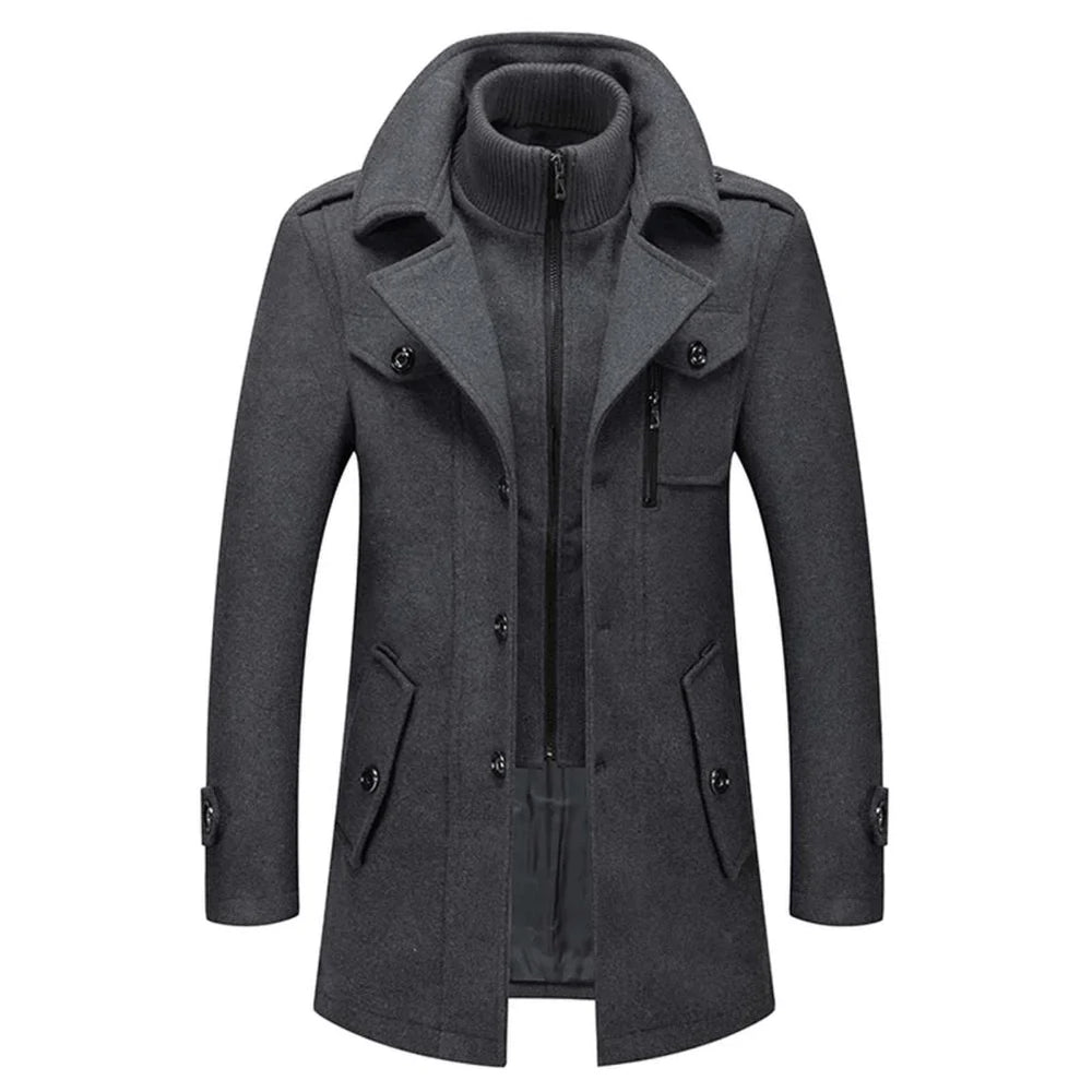 Thierry | Manteau d'Hiver Deux Pièces en Mélange de Laine pour Homme 1