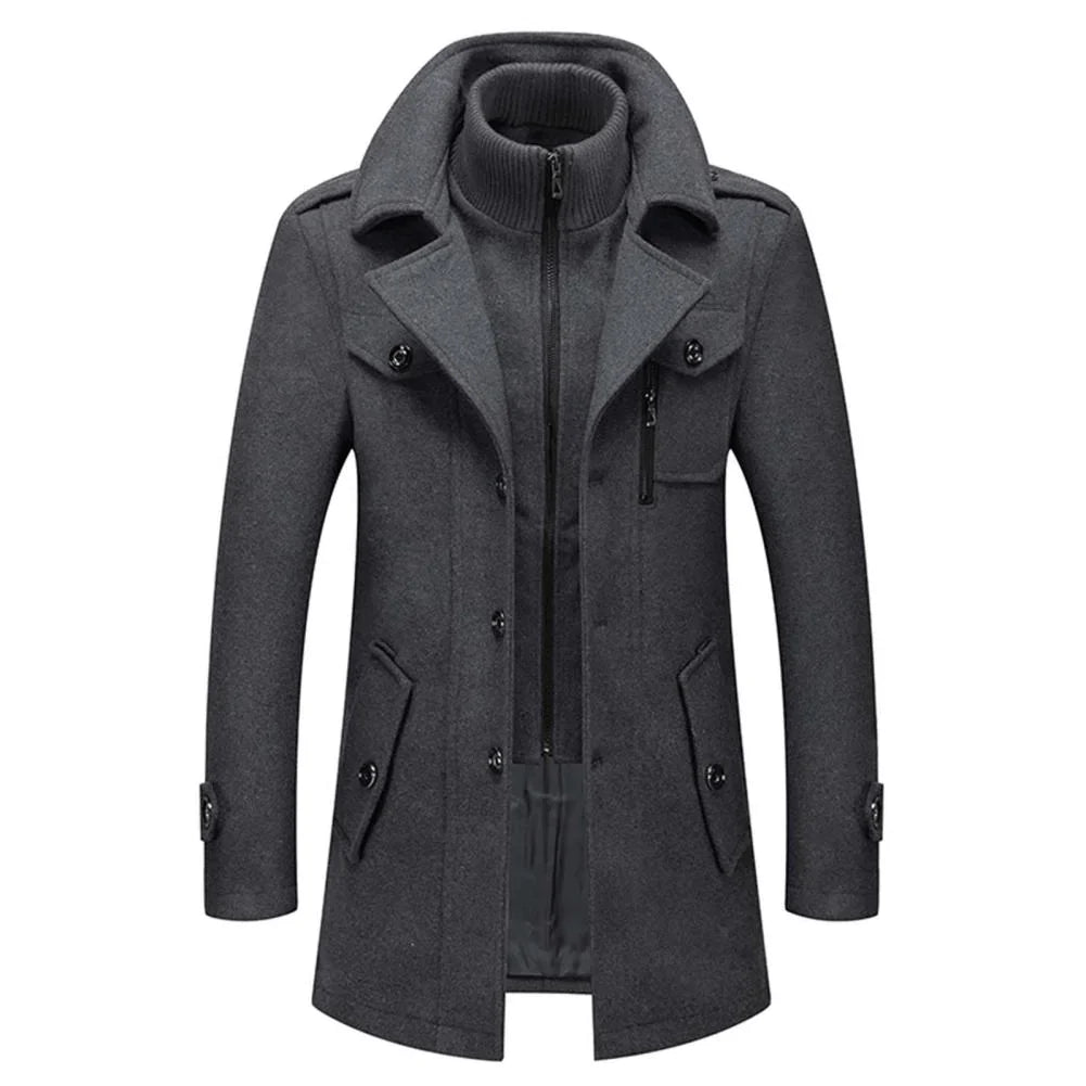 Thierry | Manteau d'Hiver Deux Pièces en Mélange de Laine pour Homme 1