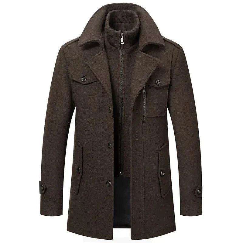 Thierry | Manteau d'Hiver Deux Pièces en Mélange de Laine pour Homme 5