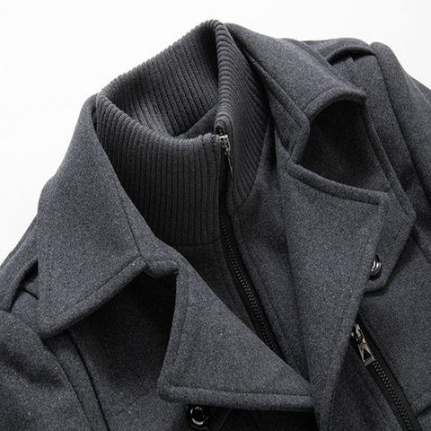 Thierry | Manteau d'Hiver Deux Pièces en Mélange de Laine pour Homme 7