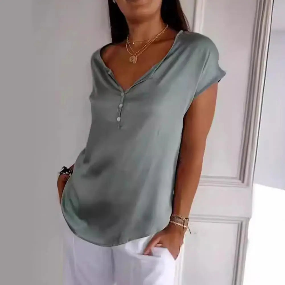 Top d'été pour femme | Col V, manches raglan 1