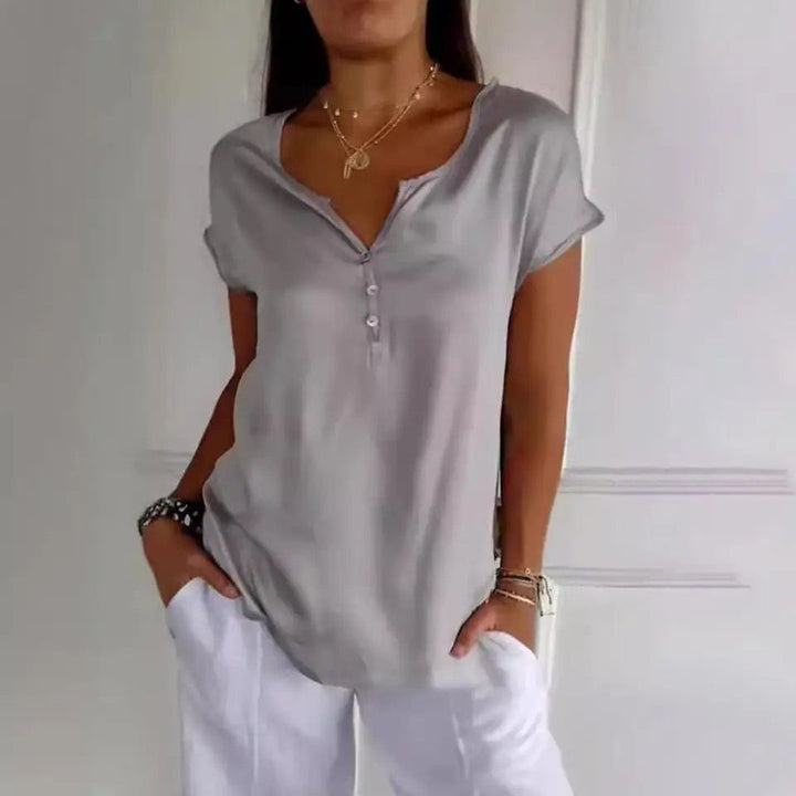 Top d'été pour femme | Col V, manches raglan 3