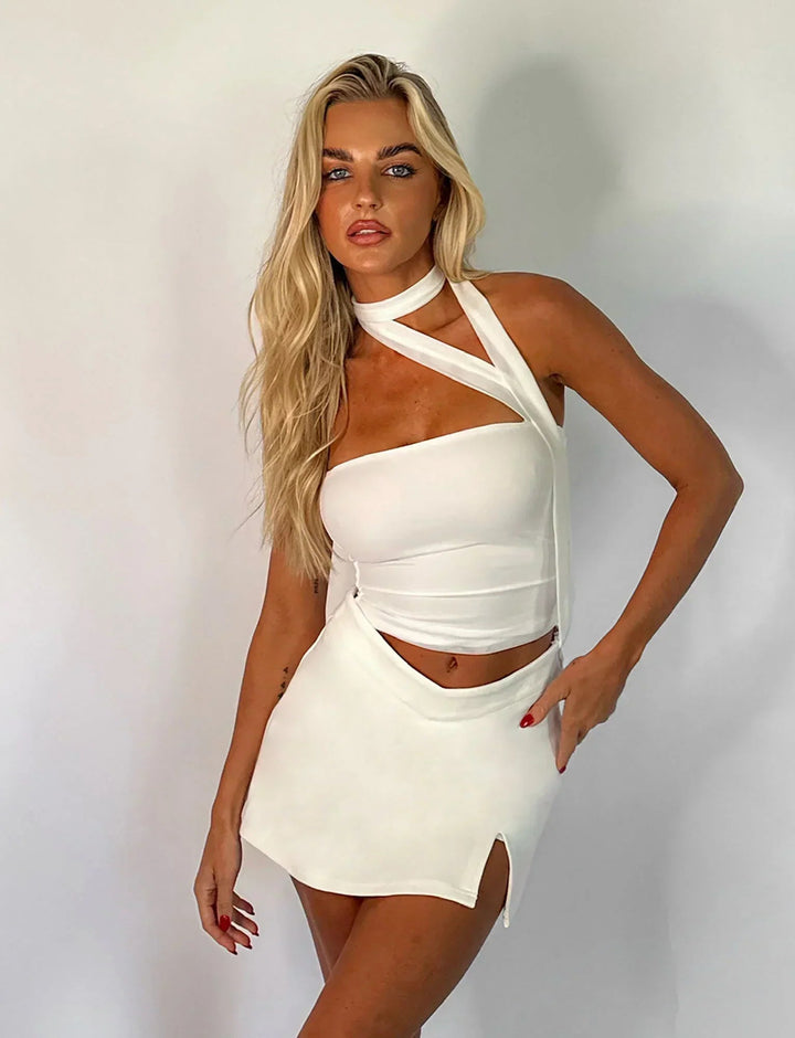 Top femme | Coupe asymétrique avec bretelles dos nu 3