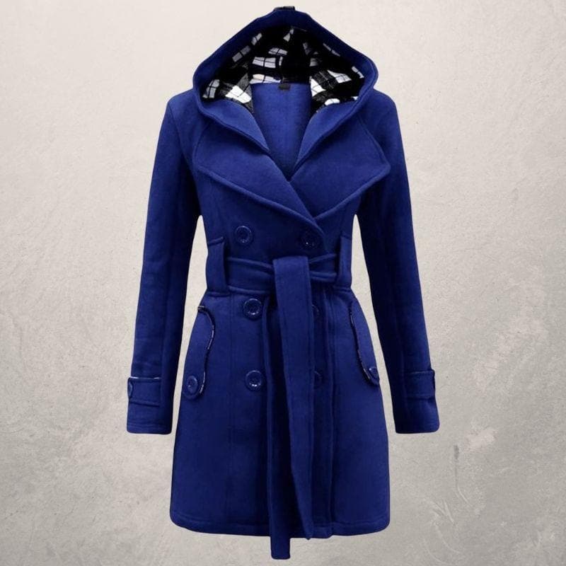 Trench-coat ajusté pour femme | Manteau ceinturé polyvalent hiver