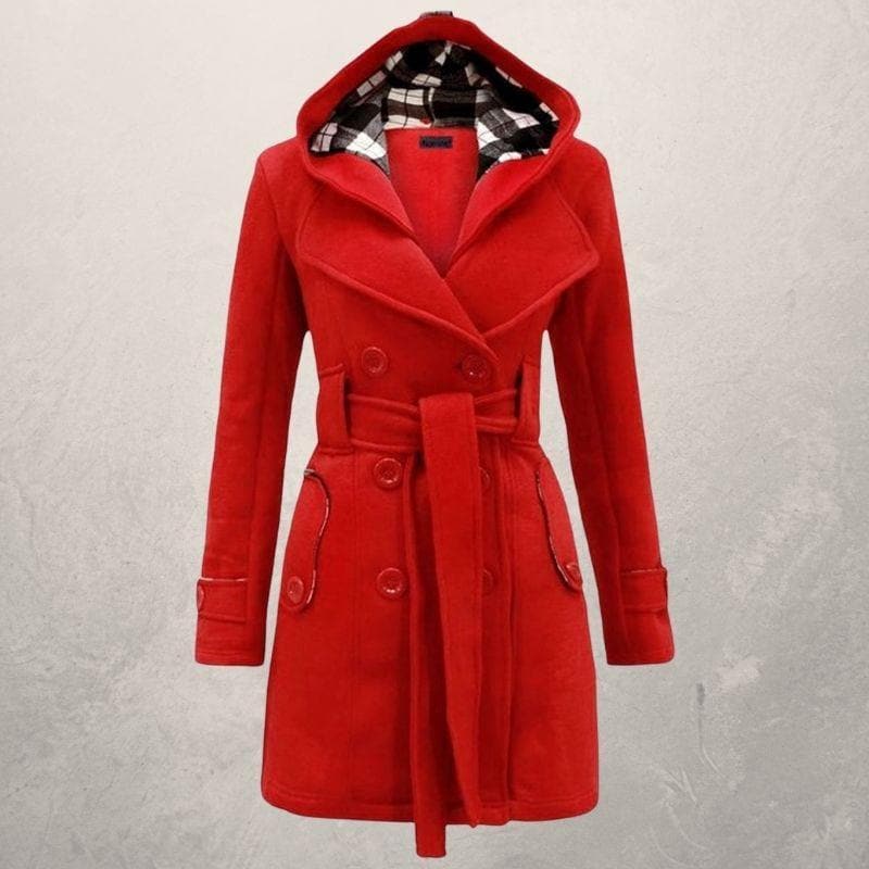 Trench-coat ajusté pour femme | Manteau ceinturé polyvalent hiver