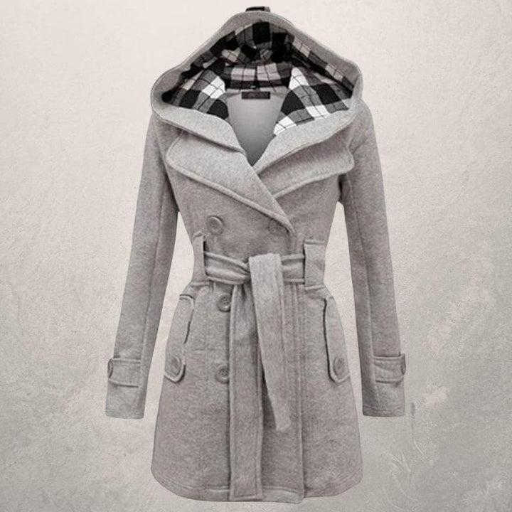Trench-coat ajusté pour femme | Manteau ceinturé polyvalent hiver