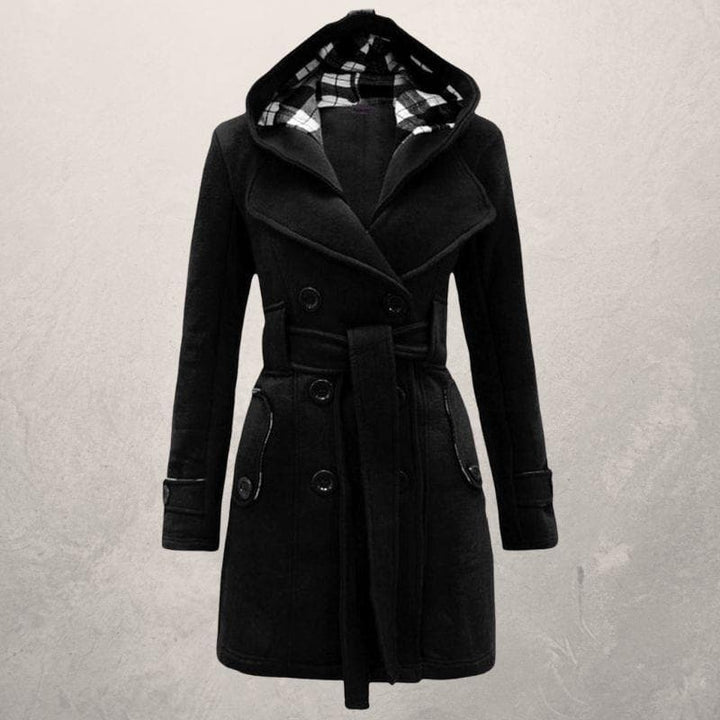 Trench-coat ajusté pour femme | Manteau ceinturé polyvalent hiver