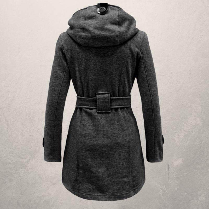 Trench-coat ajusté pour femme | Manteau ceinturé polyvalent hiver