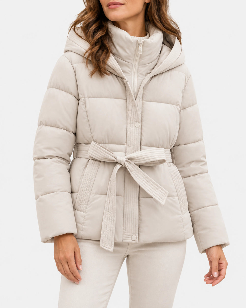 Vela Veste Matelassée | Capuche Ajustable, Ceinture à Nouer 1